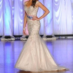 Mac Duggal Dresses - Custom MacDuggal Champagne Gown Mac Duggal Dresses - Custom MacDuggal Champagne Gown